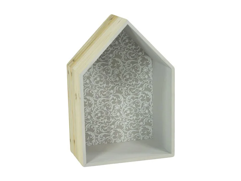 Mensola legno rebecca casetta cm20x35x15