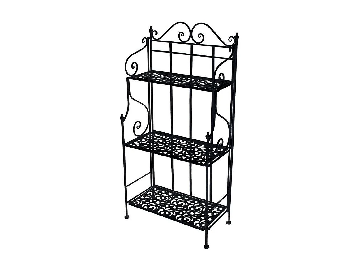 Scaffale metallo jessica nero 3p cm 59x29h118