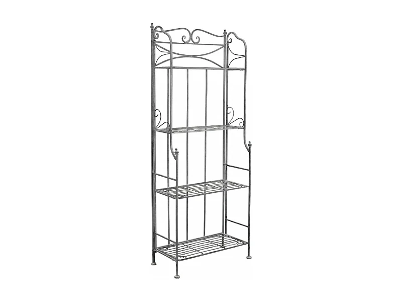 SCAFFALE NOELLE 4 PIANI BIANCO OSSIDATO