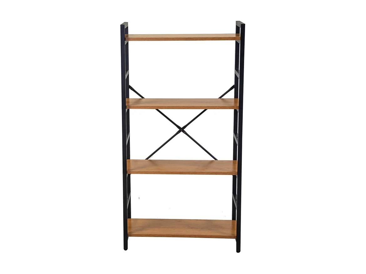 Scaffale metallo legno Achille 4 ripiani cm 60x28h117