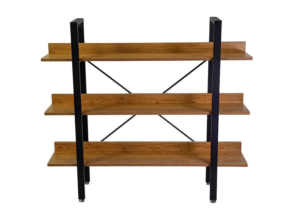 Scaffale metallo legno Achille 3 piani cm 120x28h108