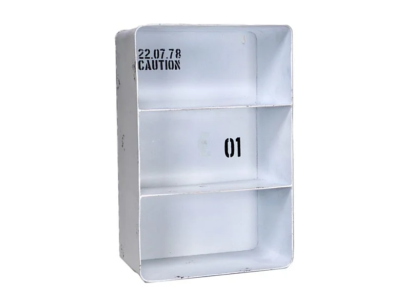 Mensola metallo bristol bianco 3 piani rettangolare cm29,5x15h45