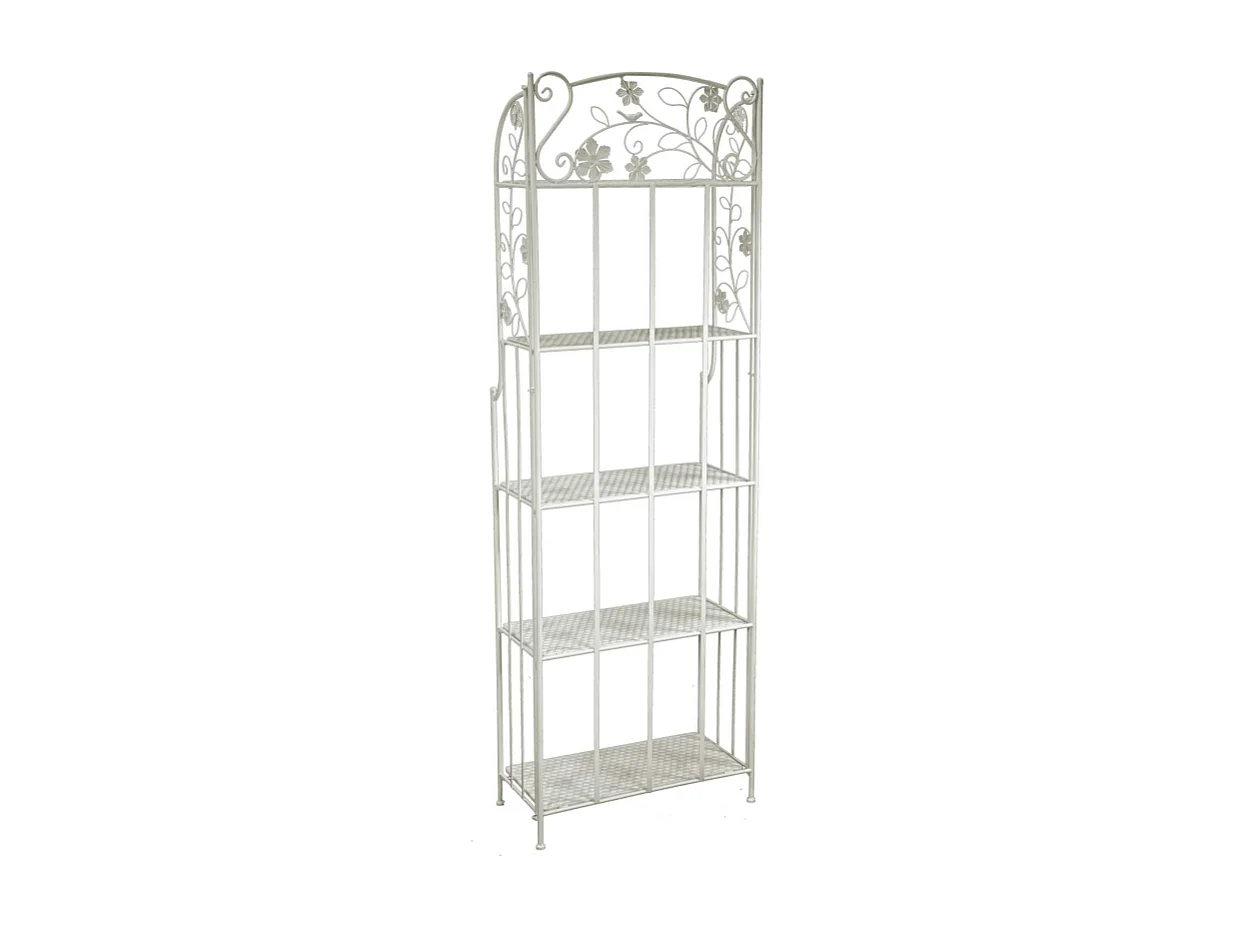 Scaffale metallo milena 5 piani largo bianco cm 60x28h180