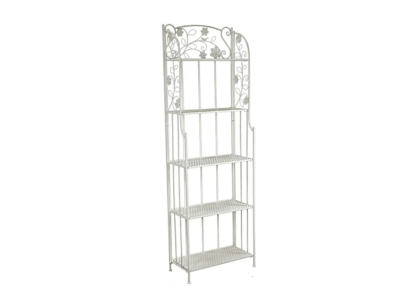 Scaffale metallo milena 5 piani largo bianco cm 60x28h180