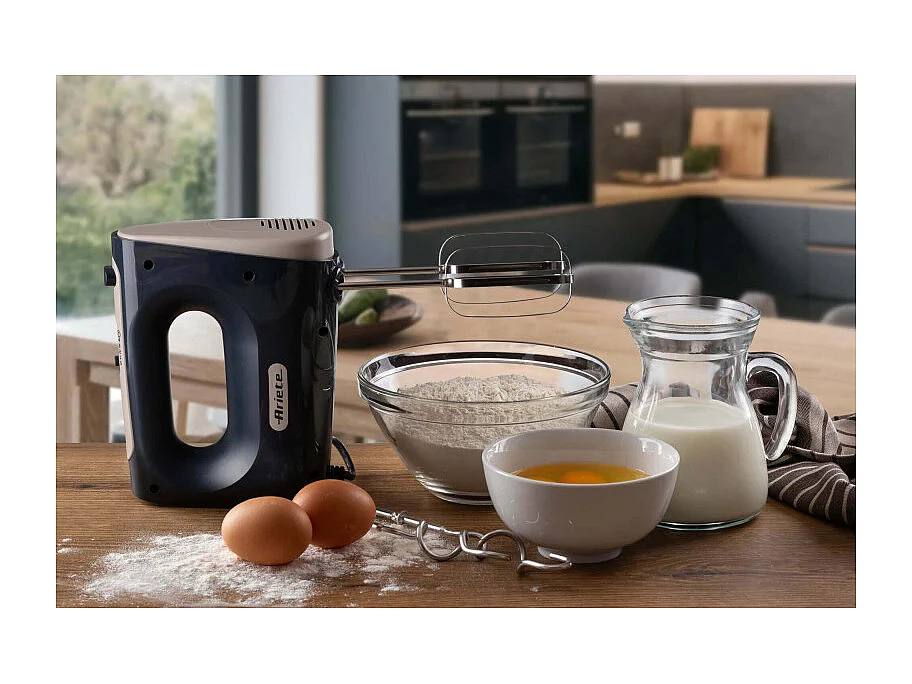 Sbattitore 450W - 5 velocità - Funzione turbo - 2 fruste - Dark & Sahara Grey