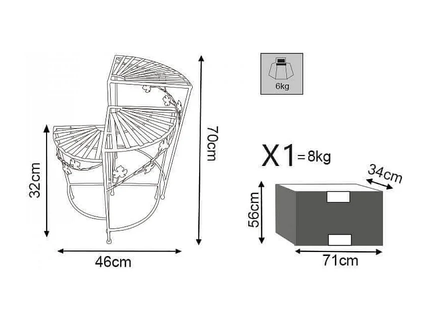 ÉTAGÈRE scaffale DOMINIQUE BIANCO OSSIDATO