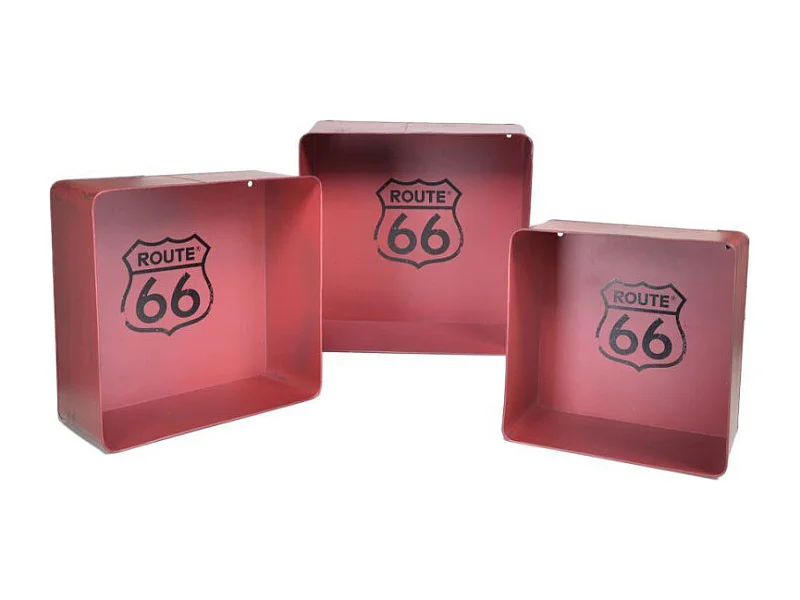 Mensola metallo bristol rosso 1-3 quadrata cm 40,5x15h40,5