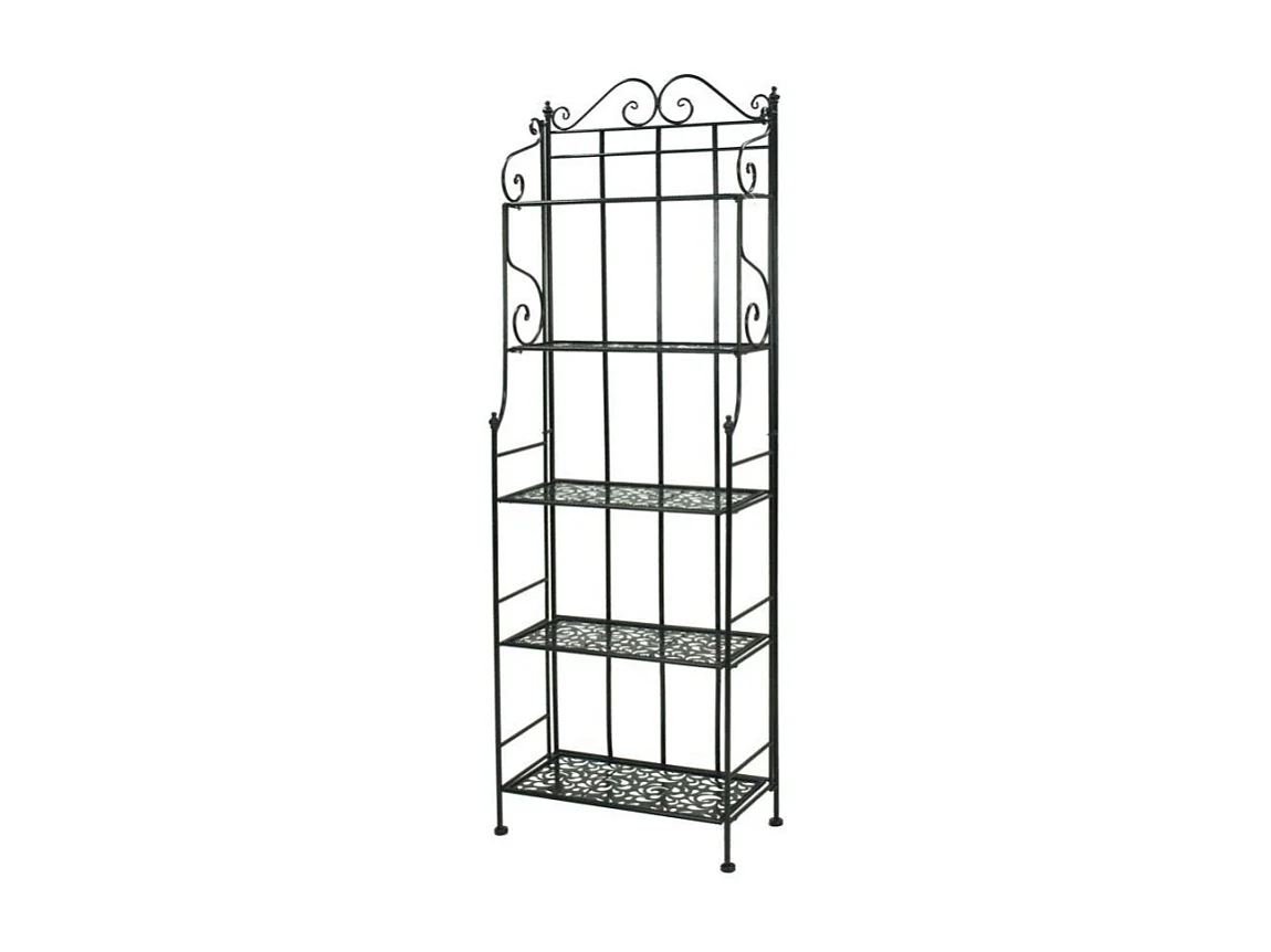 Scaffale metallo jessica nero 5p largo cm 60x28h180