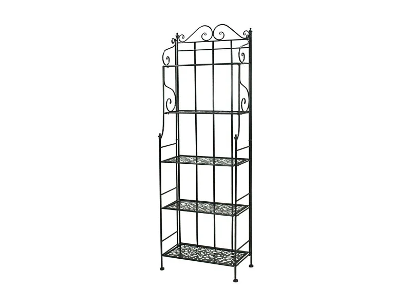 Scaffale metallo jessica nero 5p largo cm 60x28h180