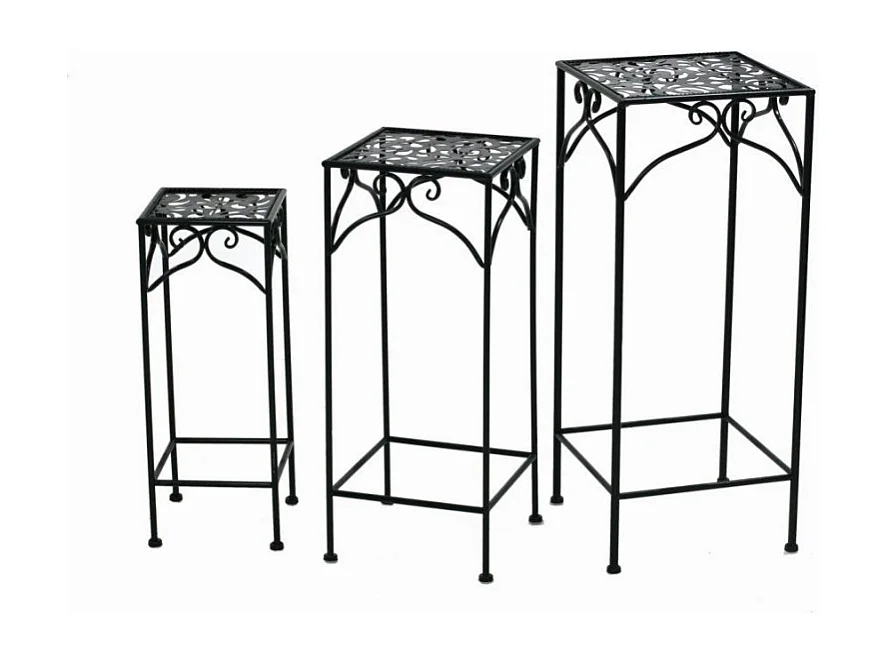 Colonnina metallo jessica nera 1-3 cm 30x30h73 quadra alta