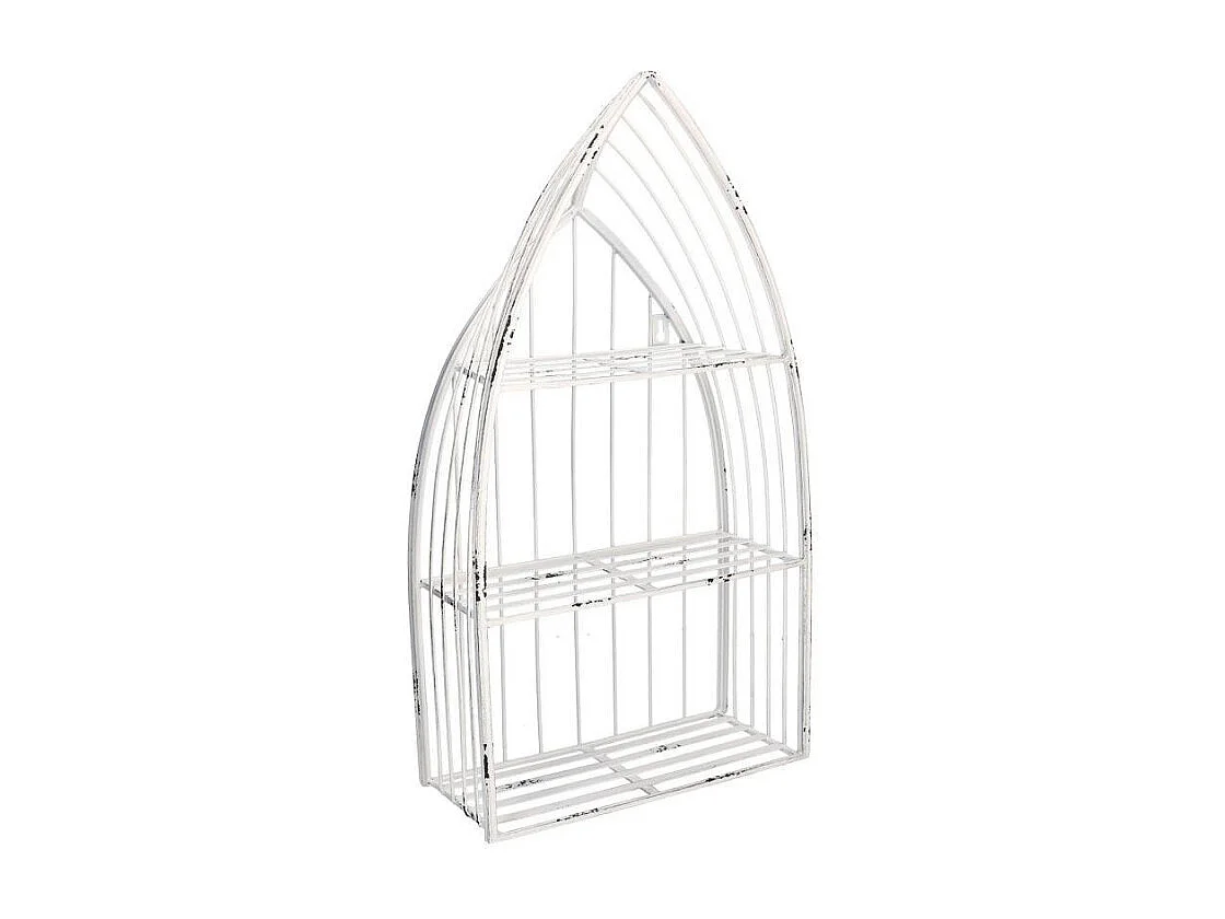 Mensola metallo bianco 3 piani cm 29x12h55