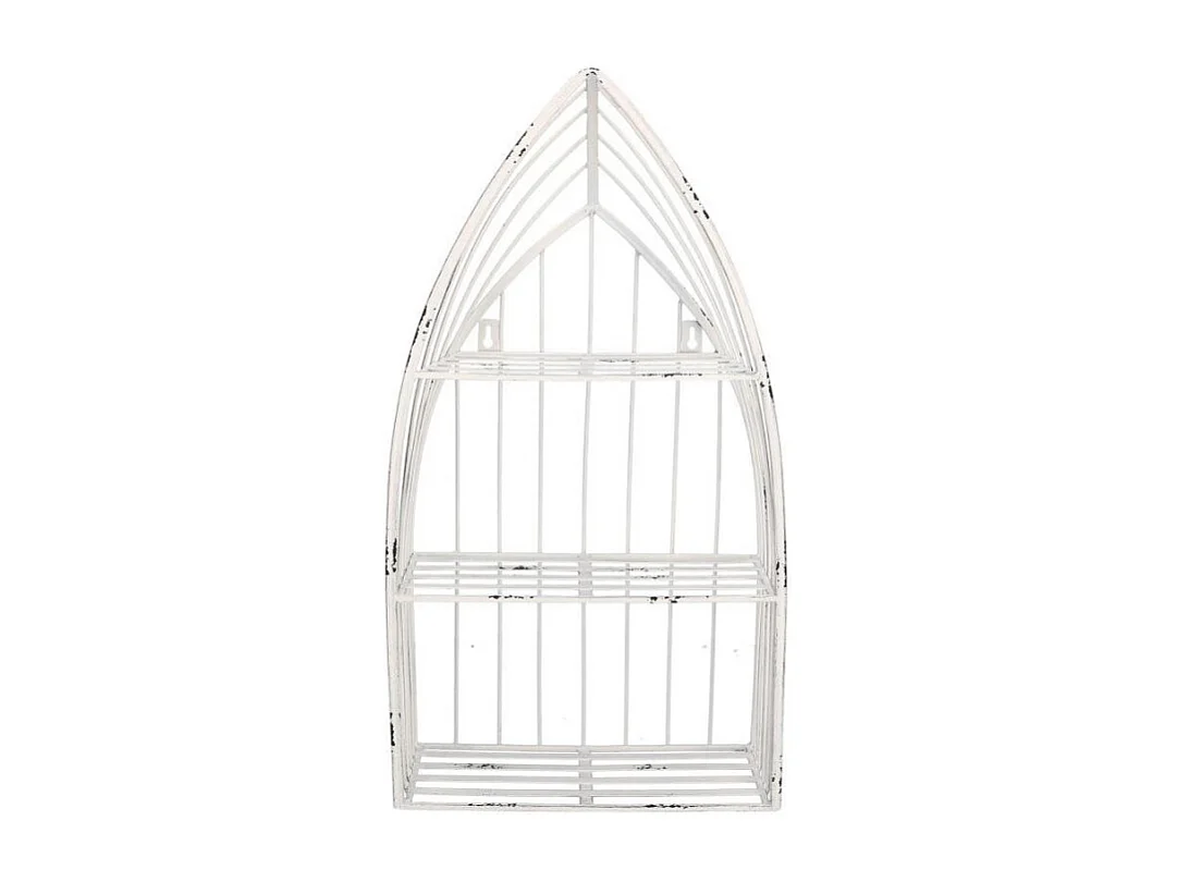 Mensola metallo bianco 3 piani cm 29x12h55