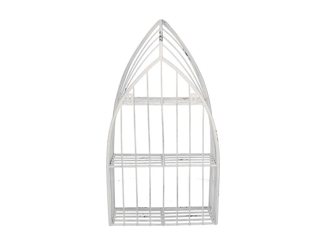 Mensola metallo bianco 3 piani cm 29x12h55