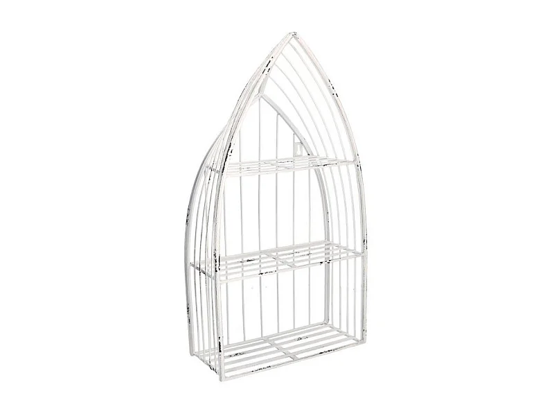 Mensola metallo bianco 3 piani cm 29x12h55