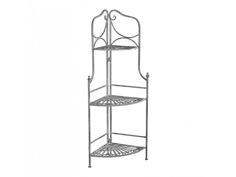 SCAFFALE ROSALIE 3 PIANI BIANCO OSSIDATO