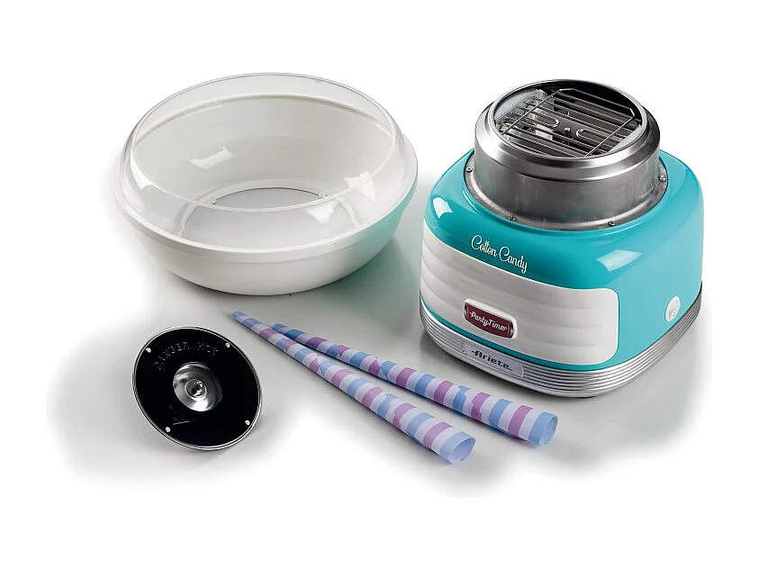 Macchina per Zucchero Filato - Compatibile con Zucchero Semolato e Caramelle Dure - 500 Watt - Azzurro
