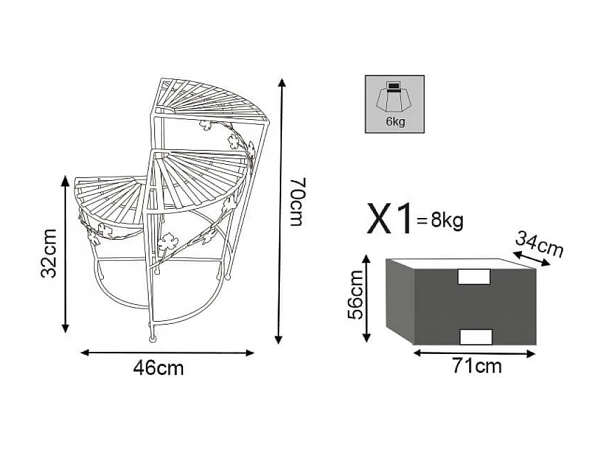 ÉTAGÈRE scaffale DOMINIQUE BIANCO ANTICO