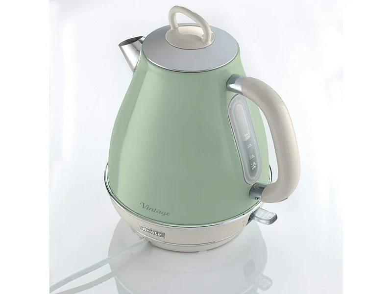 Bollitore Elettrico 1,7L - Design Vintage, Autospegnimento, Acciaio Inox - Verde