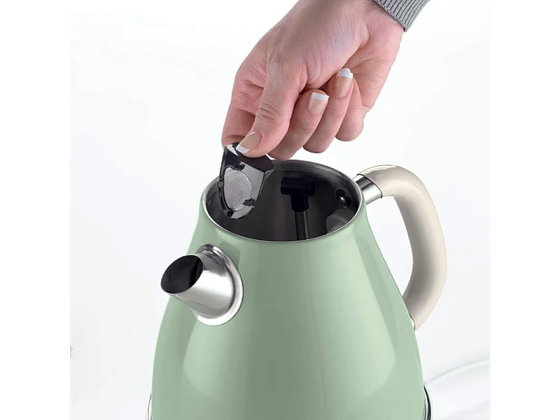 Bollitore Elettrico 1,7L - Design Vintage, Autospegnimento, Acciaio Inox - Verde