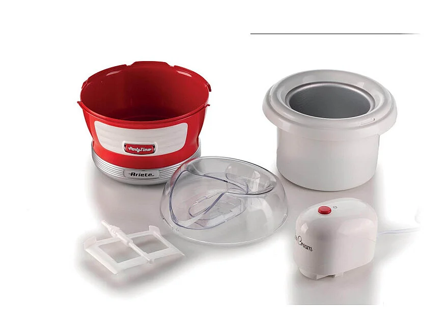 Macchina per fare il gelato 12W, capacità 1,5L, tempo preparazione 30 minuti - Rosso