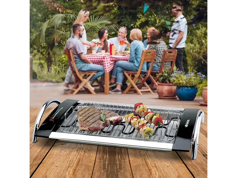 Ariete 732 2000 W Grill Electrique Dessus de table Noir, Argent