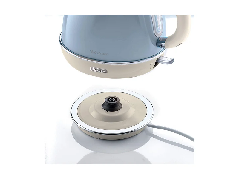 Bollitore Elettrico 1,7L - Design Vintage, Autospegnimento, Acciaio Inox - Celeste