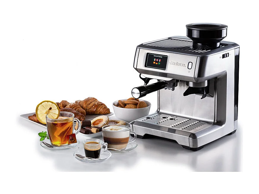 Machine à café Ariete 1312 avec écran numérique et moulin à café intégré Gris