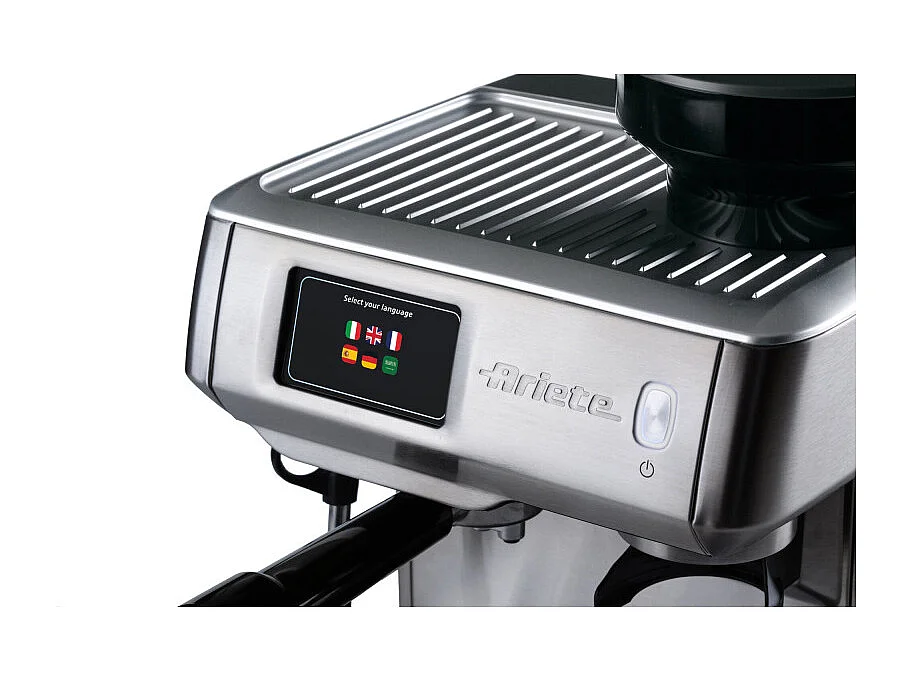 Machine à café Ariete 1312 avec écran numérique et moulin à café intégré Gris