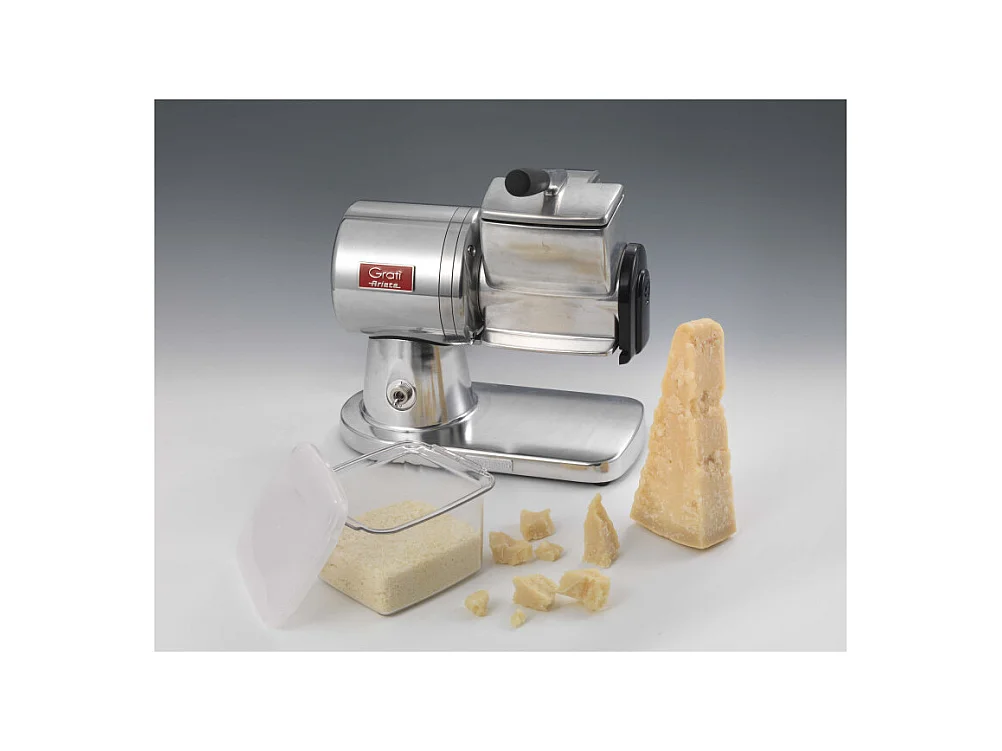Grattugia elettrica professionale - Per formaggio, pane, cioccolato, frutta secca - 350W - Argento