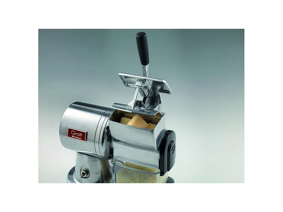 Grattugia elettrica professionale - Per formaggio, pane, cioccolato, frutta secca - 350W - Argento