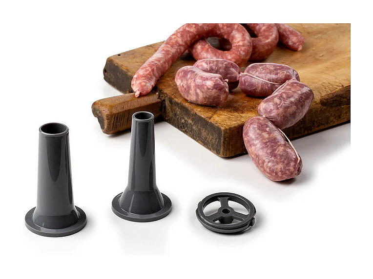 Accessori per Impastatrice Moderna - Kit Completo Tritacarne, Insaccati e Trafila Pasta - Grigio