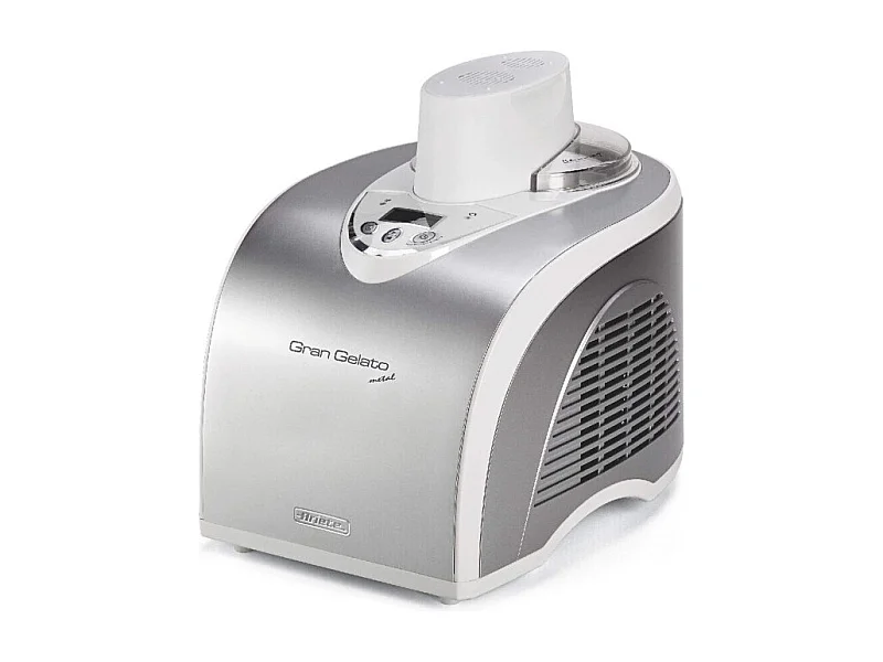 Gelatiera autorefrigerante - Compressore - Cestello removibile 1L - Display LCD - Argento