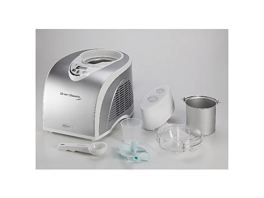 Gelatiera autorefrigerante - Compressore - Cestello removibile 1L - Display LCD - Argento