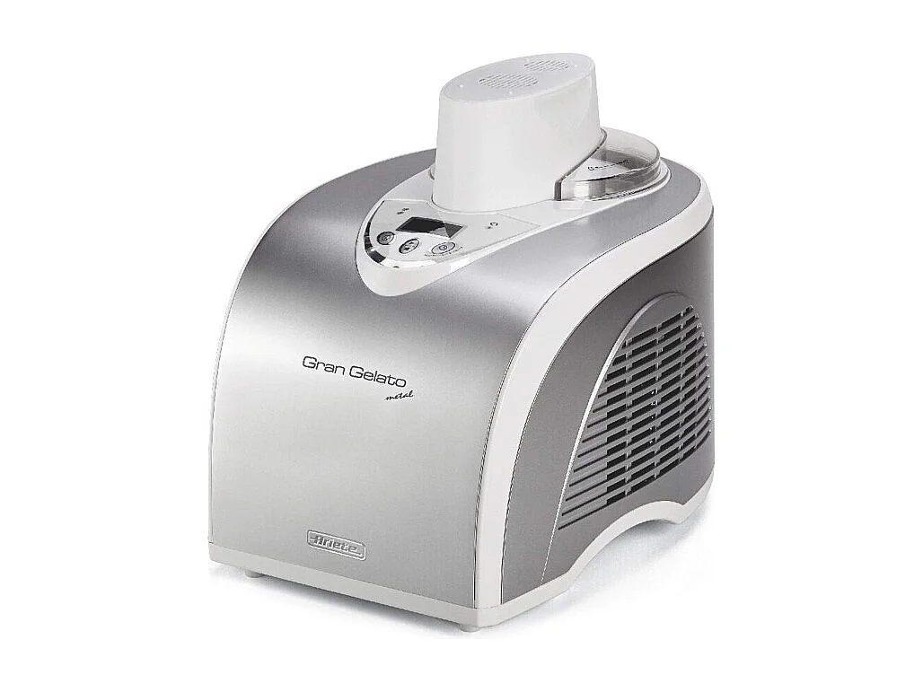 Gelatiera autorefrigerante - Compressore - Cestello removibile 1L - Display LCD - Argento