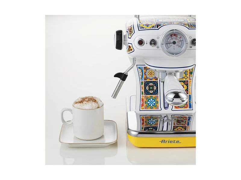 Macchina da caffè Positano 850W - Serbatoio 0,9L - Filtro ½ tazze - Cappuccinatore
