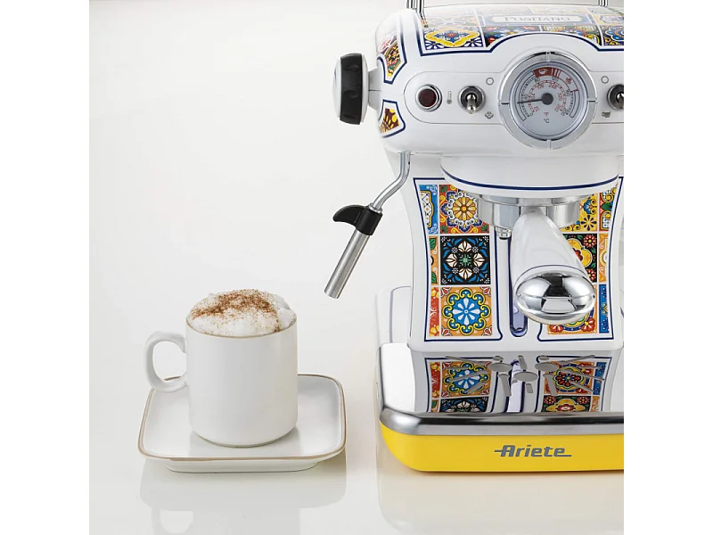 Machine à café Ariete 1389 Positano 850 W Capacité du réservoir 0,9 L Bac à filtre et égouttoir Cappuccinatore