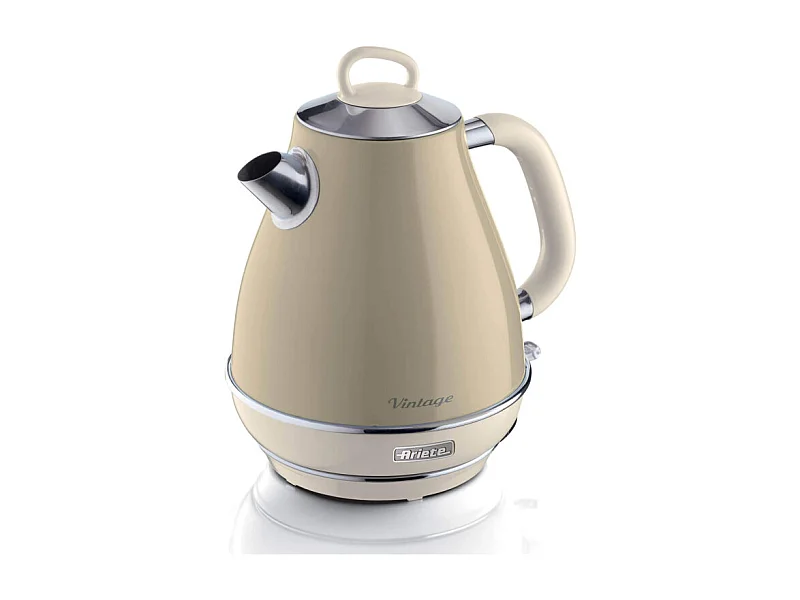 Bollitore Elettrico 1,7L - Design Vintage, Autospegnimento, Acciaio Inox - Beige