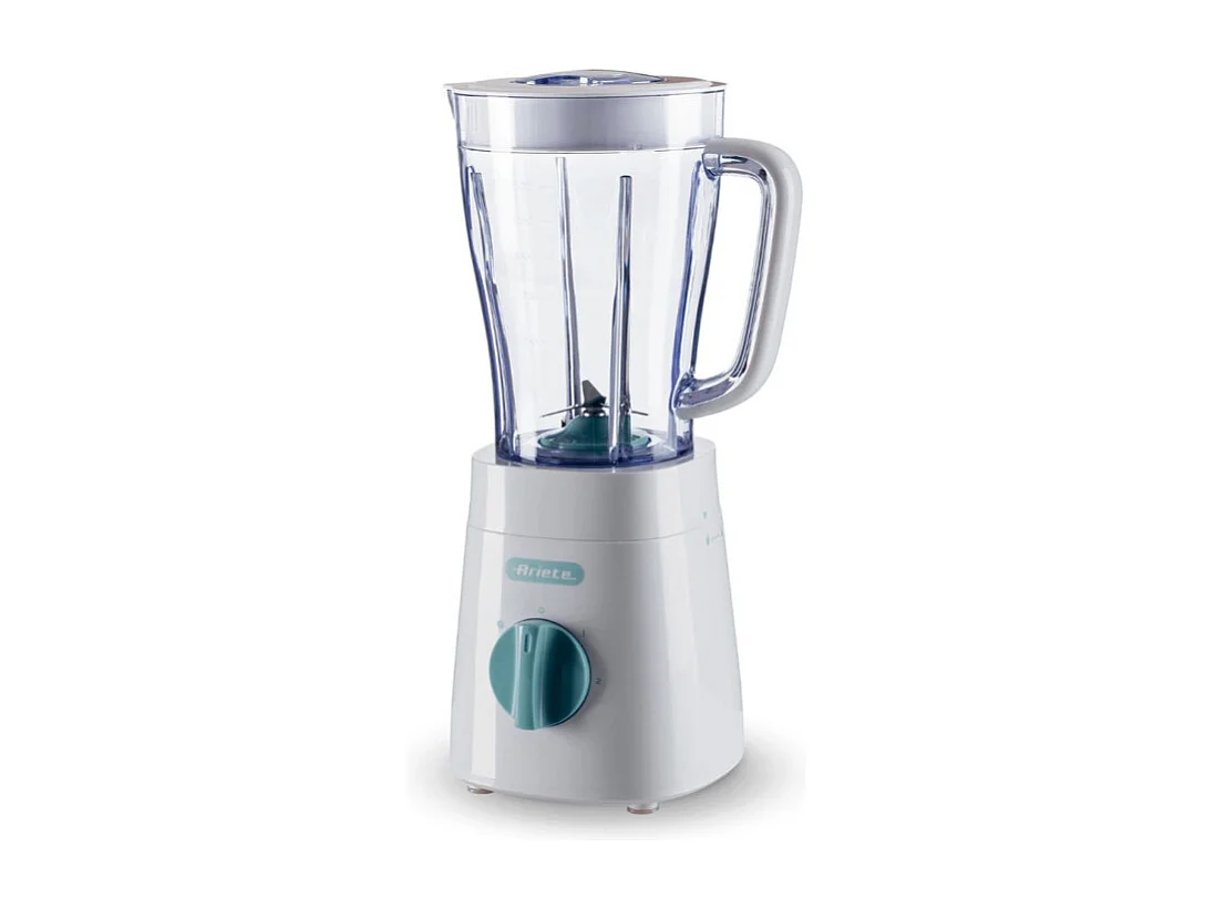 Frullatore Breakfast 500W, 4 lame in acciaio inox, 2 velocità, 1,5L - White & Aegean Teal