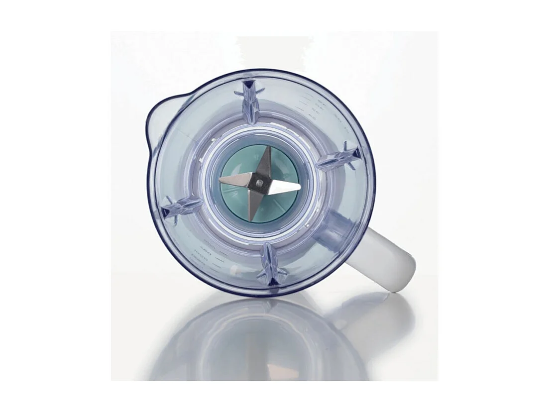 Frullatore Breakfast 500W, 4 lame in acciaio inox, 2 velocità, 1,5L - White & Aegean Teal