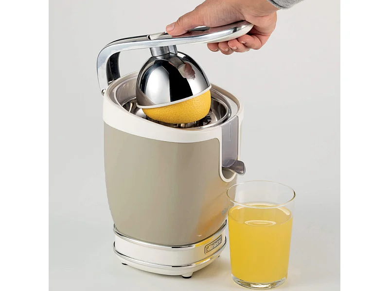 Spremiagrumi Elettrico con Leva - Motore Silenzioso - 85 Watt - Design Vintage - Beige