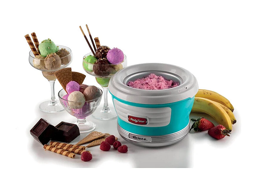 Macchina per fare il gelato 12W, capacità 1,5L, tempo preparazione 30 minuti - Azzurro