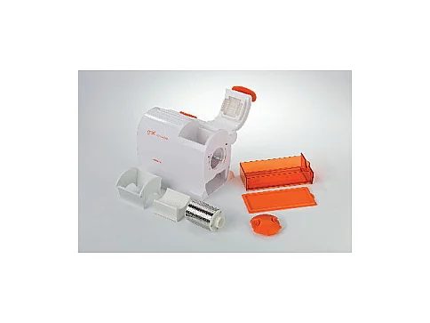 Grattugia elettrica con rullo extra-large in Acciaio Inox, 120W, contenitore estraibile - Arancione
