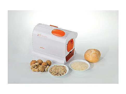 Grattugia elettrica con rullo extra-large in Acciaio Inox, 120W, contenitore estraibile - Arancione