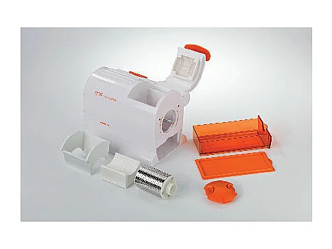 Grattugia elettrica con rullo extra-large in Acciaio Inox, 120W, contenitore estraibile - Arancione