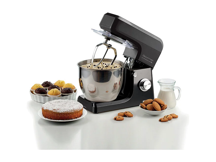 Impastatrice Planetaria Gourmet Professional 7L - 1200W - 3 Accessori - Nero