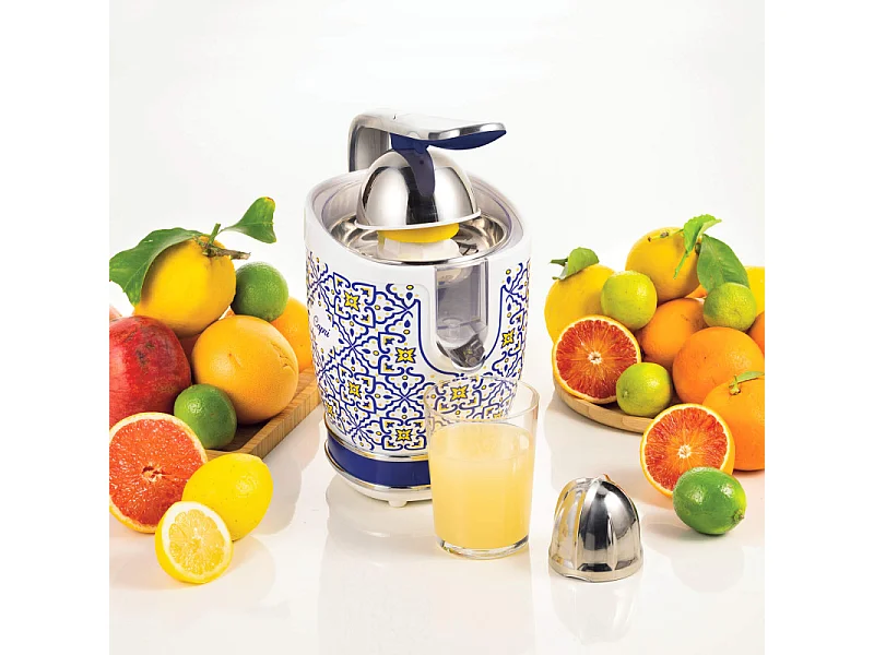 Spremiagrumi elettrico con leva - 2 Coni - Corpo in Metallo - Silenzioso