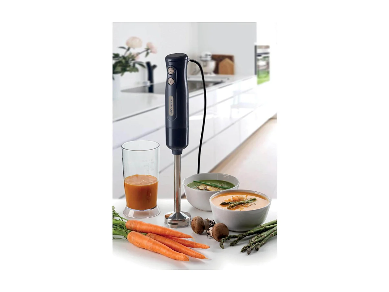 Frullatore a immersione 700W, 2 velocità, lama inox, bicchiere trasparente - Dark & Sahara Grey