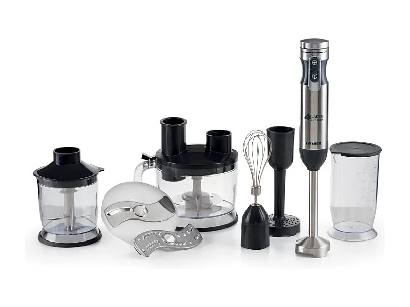 Frullatore a Immersione 7in1 - 1000W - 10 Velocità + Turbo - Capacità 2L - Silver