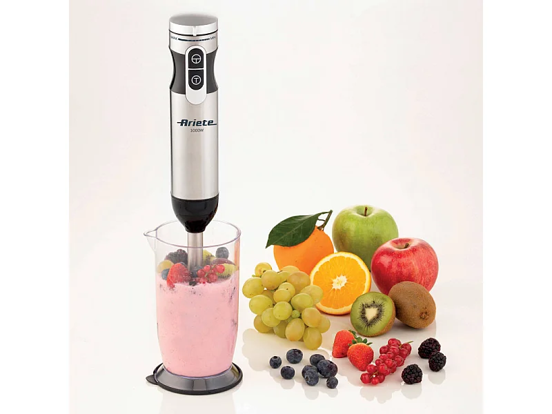 Frullatore a Immersione 7in1 - 1000W - 10 Velocità + Turbo - Capacità 2L - Silver