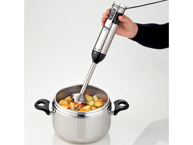 Ariete 898 2 L Mélangeur par immersion 1000 W Noir, Acier inoxydable